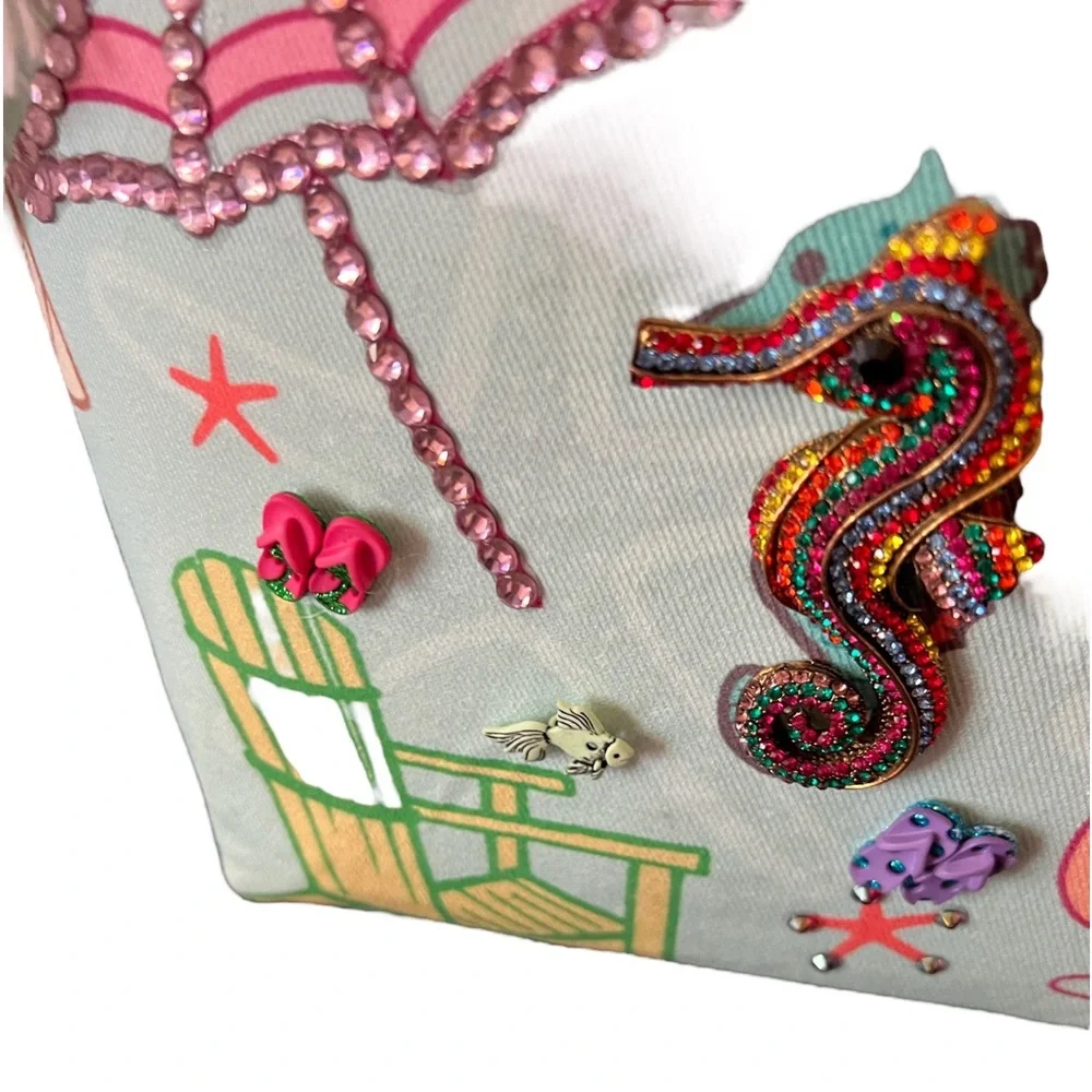 Tropical “Aloha Me To Paradise” 🌴🌺 High End Dog Carrier Purse ONE OF A KIND